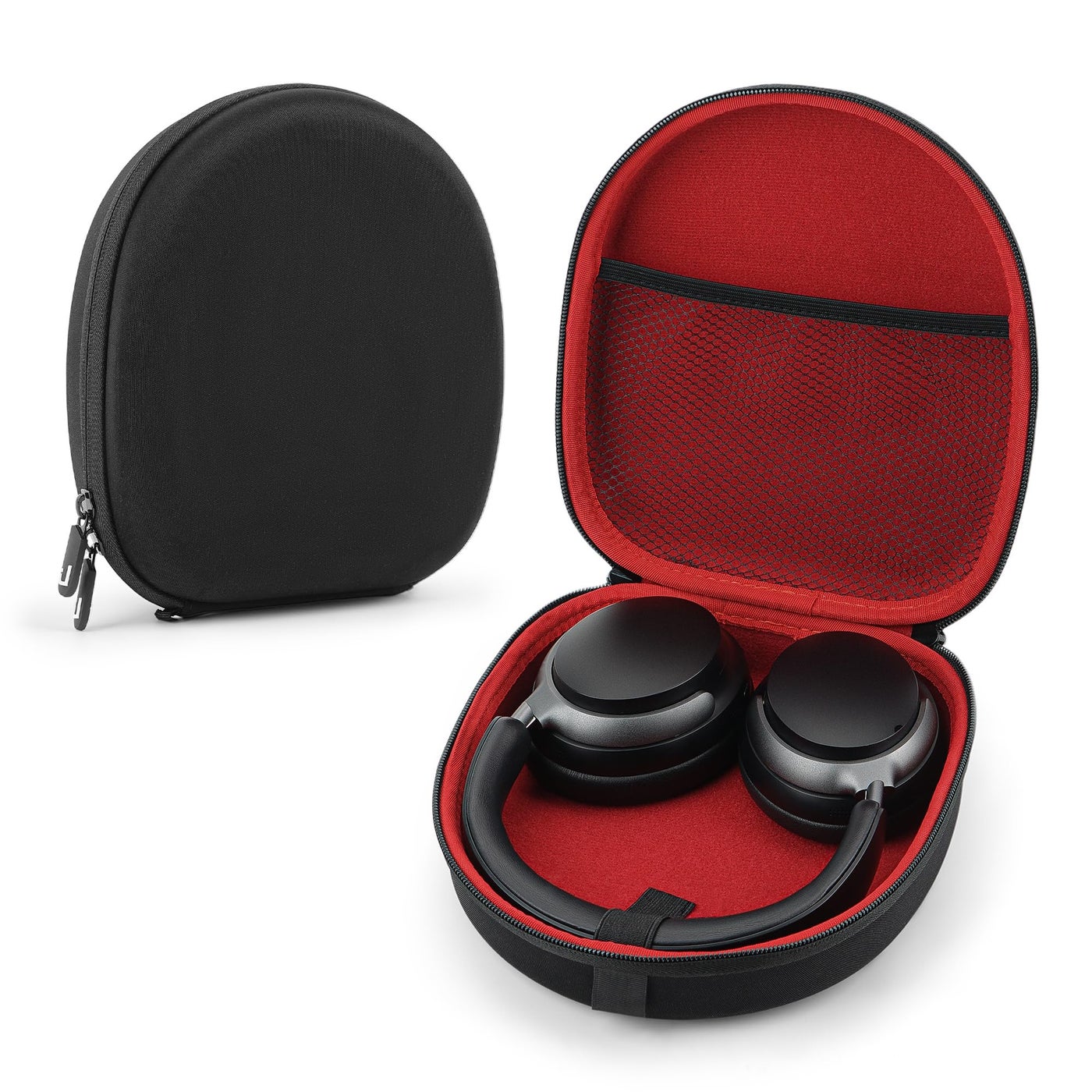 Linkidea Headphones Carrying Case Compatible with Bose QCUltra, QC45, QC35II, QC35, Sony MDRZX110, JBL Tune 660NC Case, Protective Hard Shell Travel Bag with Cable, Charger Storage (Black)